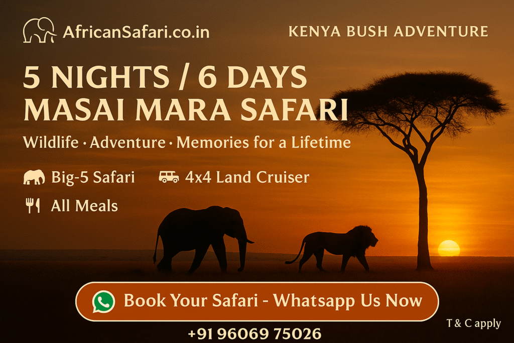 Masai Mara Kenya African Safari Package from India 5N 6D